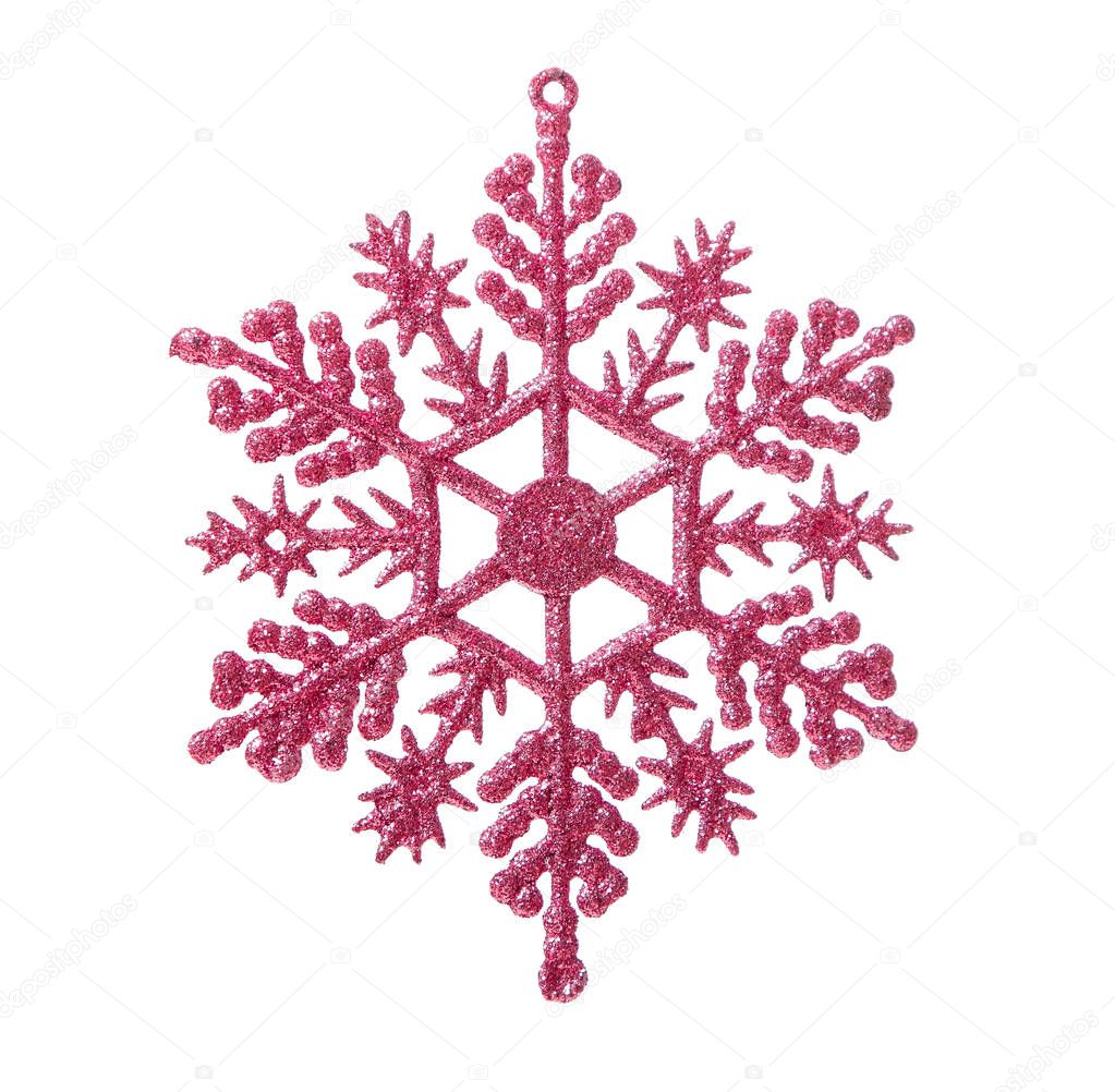 Christmas snowflake on white