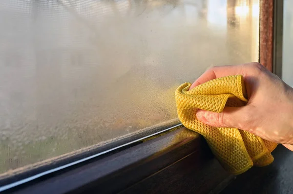 Absorb and Stop Condensation на Windows — стокове фото