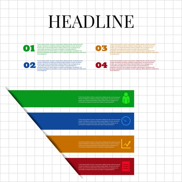 Biznesu infografiki nowoczesne elementy opcje transparent presentatio — Wektor stockowy