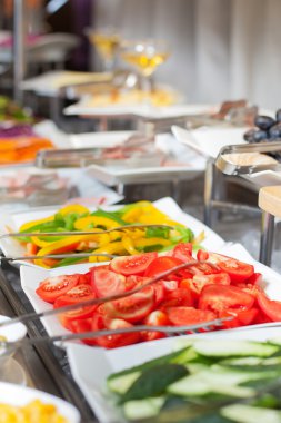 Büfe - restoran gıda fotoğraf görüntüleri bir dizi