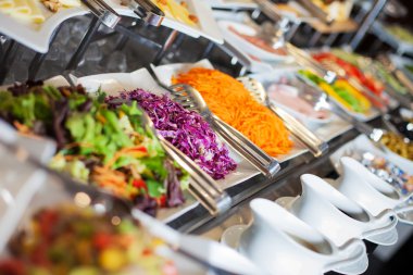 Büfe - restoran gıda fotoğraf görüntüleri bir dizi