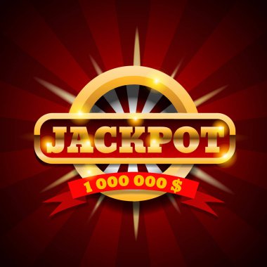 Jackpot afiş illüstrasyon eps 10 vektör.