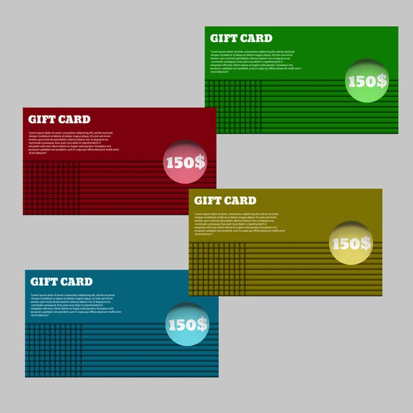 Un set di carte regalo con sfondo geometrico eps 10 — Vettoriale Stock