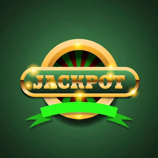 Jackpot groene banner afbeelding 10 eps vector. — Stockvector