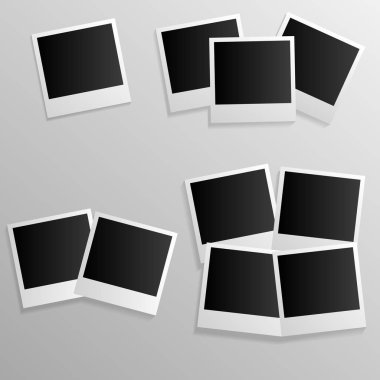 Boş Vintage Fotoğraf Çerçevesi Mockup fotogerçekçi çizimi 