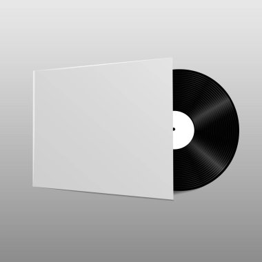 Vektör vinil disk ile tasarım eps 1 için kendi kapak şablonu