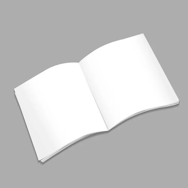 Plantilla de maqueta de revista abierta en blanco vector realista eps 10 il — Archivo Imágenes Vectoriales
