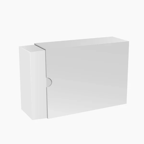 Mockup branco da caixa do pacote para seu vetor do projeto eps 10 — Vetor de Stock