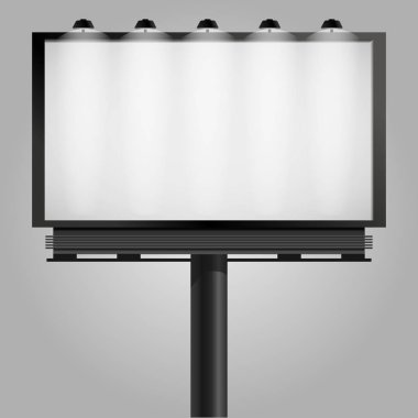 Işık lamba sunu vektör illust için sahte ile billboard
