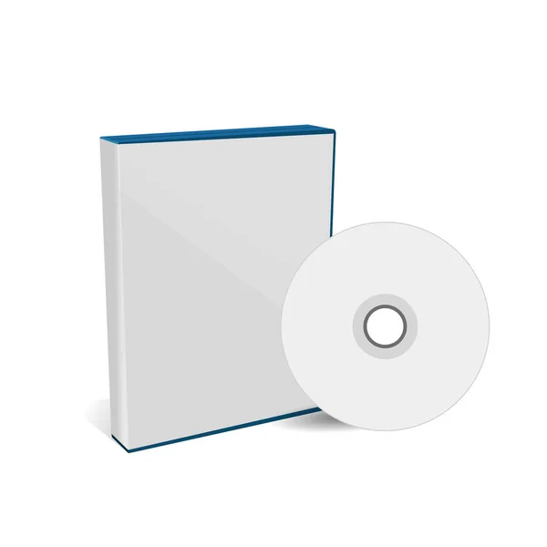 Cd oder dvd disc cover box mockup eps 10 vektor — Stockvektor