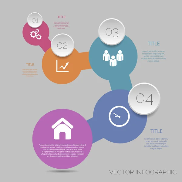 Kreis minimale Infografik Vorlage Design Vektor eps 10 — Stockvektor