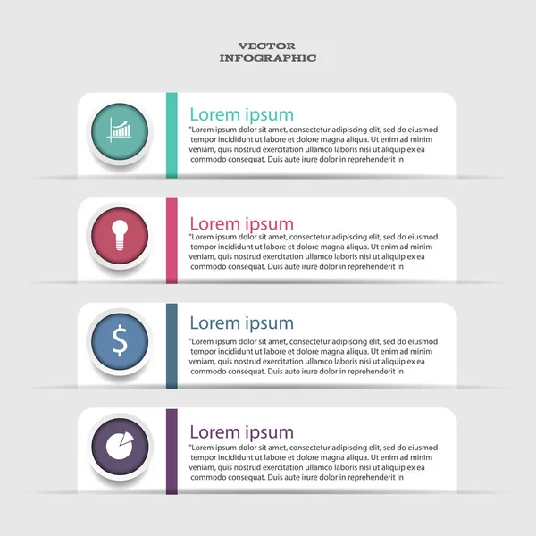 Plantilla de opciones de infografía moderna con hojas de papel para 4 opt — Archivo Imágenes Vectoriales