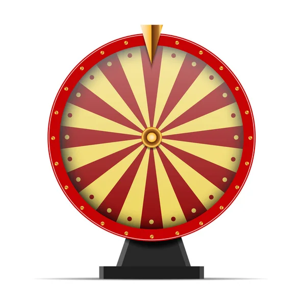 Roda vermelha da fortuna isolada sobre branco Ilustração eps 10 — Vetor de Stock