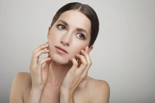 Sexy fashion beauty woman studio portrait isolated — Stock Photo, Image