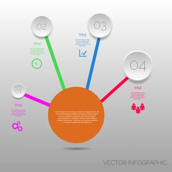 Kreis-Infografik-Vorlage Design-Vektor eps 10 — Stockvektor