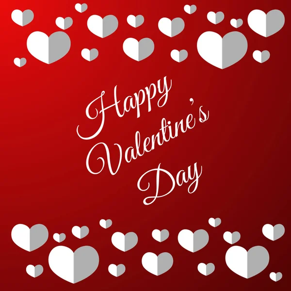 Rote Valentinstag Herzen Liebe Hintergrund Folge 10 — Stockvektor