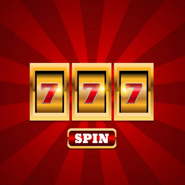 Gold Red slot machine background eps 10 vector. — Stock Vector