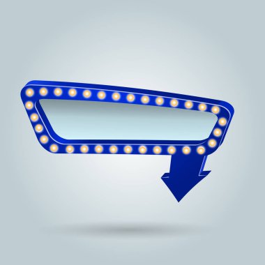 Retro mavi ok ışık eps 10 vektör