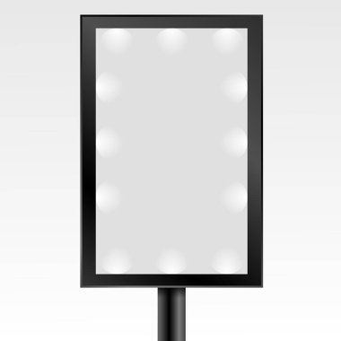 Boş blackl bilboard vektör çizim eps kadar 10 alay