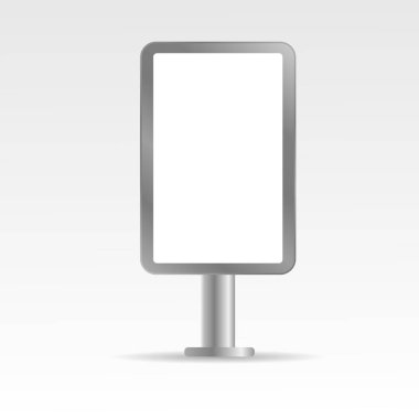 Boş metal bilboard vektör çizim eps kadar 10 alay