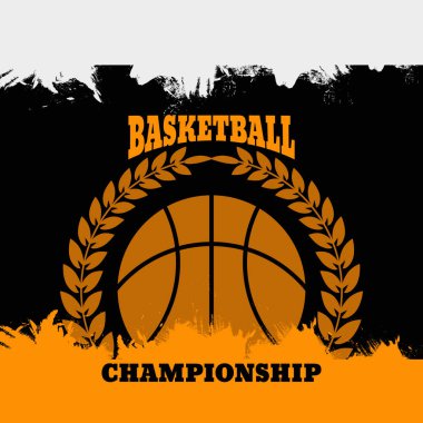 Basketbol grunge tasarım vektör çizim eps 10