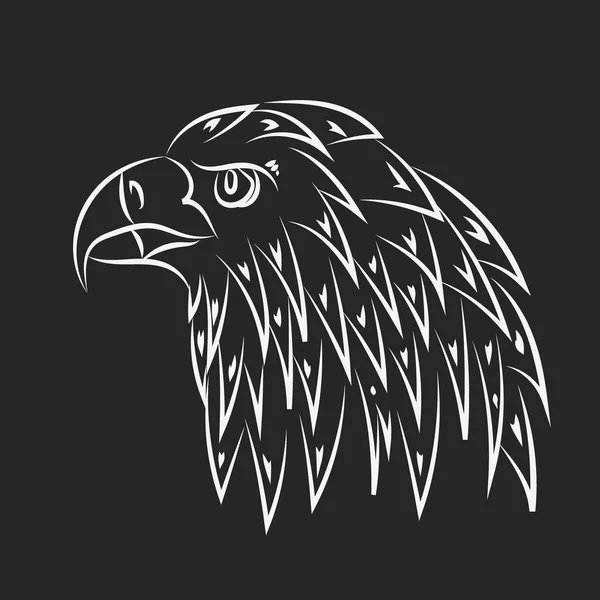 Eagle cabeça vetor ilustração eps 10 emblema design em bac escuro — Vetor de Stock