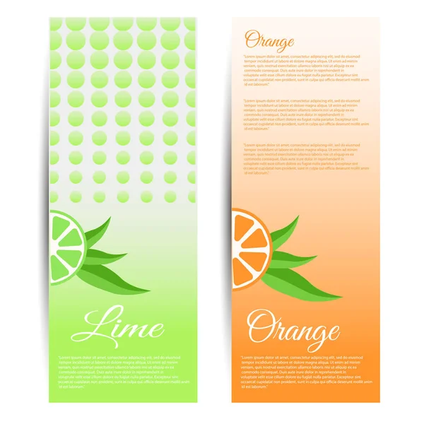 Citrus banners vector ilustración eps 10 vector — Vector de stock