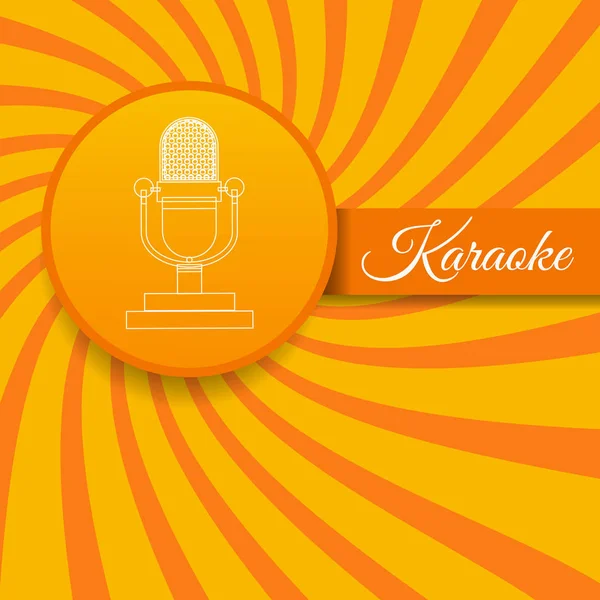 Karaoke música retro partido banner vector ilustración eps 10 — Vector de stock