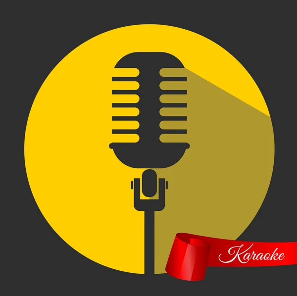Karaoke folleto amarillo vector de banner abstracto eps 10 — Vector de stock