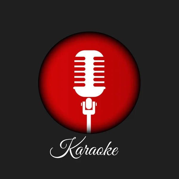 Karaoke microphone  minimal design abstract banner vector eps 10 — Stock Vector