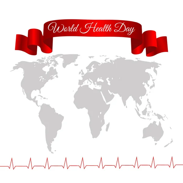 Tarjeta Día Mundial de la Salud vector ilustración eps 10 — Vector de stock