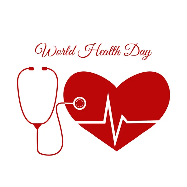 Diseño rojo Día Mundial de la Salud vector ilustración eps 10 — Vector de stock