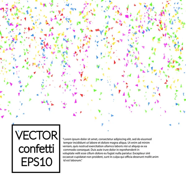 Color confeti en blanco banner vector eps 10 — Vector de stock