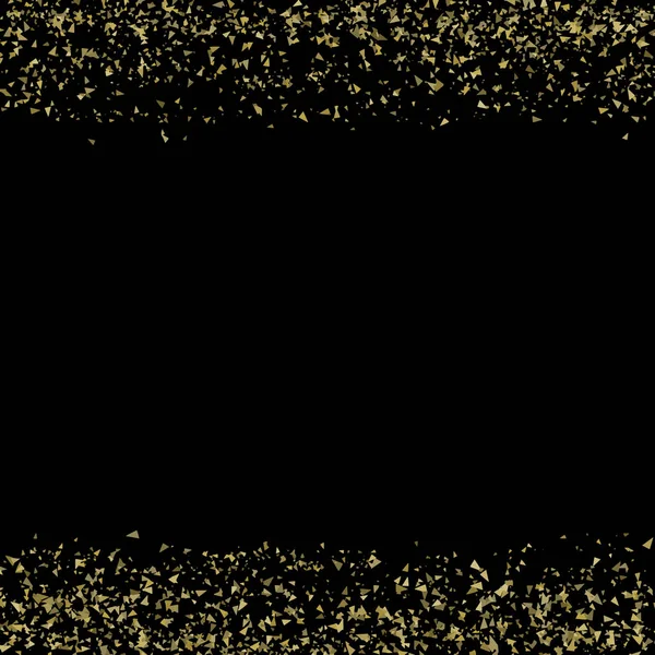 Confete dourado no vetor de banner preto eps 10 — Vetor de Stock