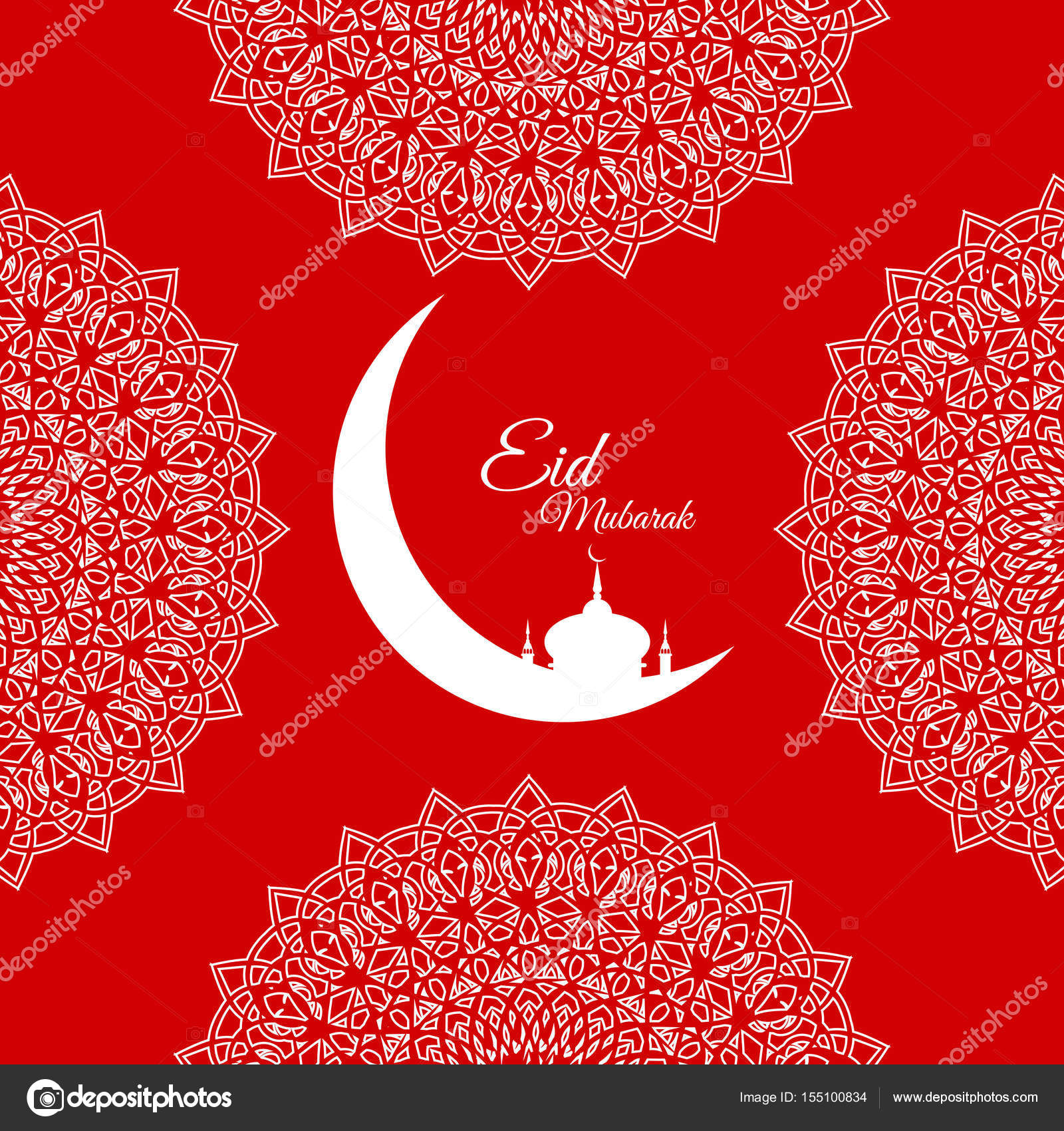 eid mubarak card red design vector eps 10 stock vector nikola82 reddesign