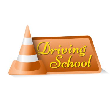 Soyut logo driviving okul kavramı eps 10 vektör için senin 