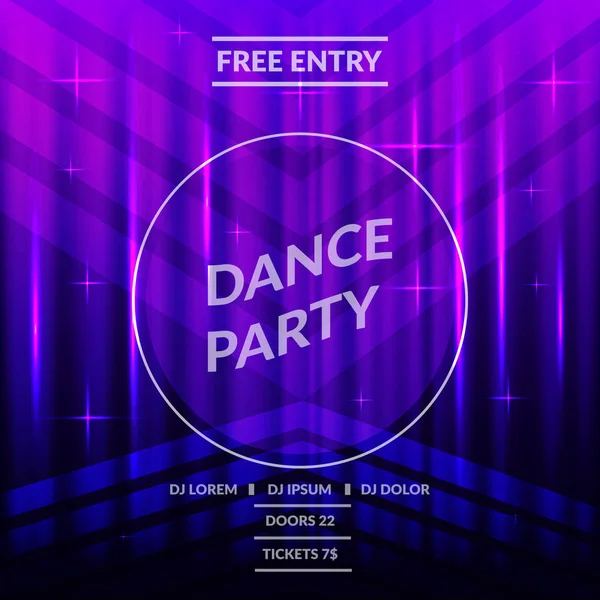 Вектор постера Modern Club Dance Party eps 10 — стоковый вектор