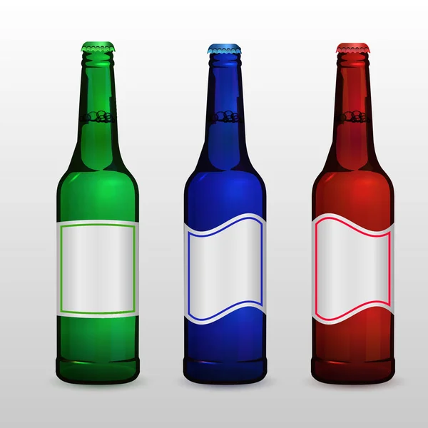 Set botella de color maqueta para su diseño eps 10 — Archivo Imágenes Vectoriales
