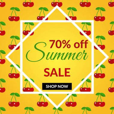 Kiraz satış afiş mağaza tasarım vektör eps 10 tasarım