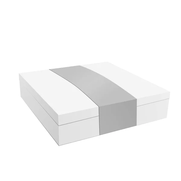 Caja aislada del paquete del cartón del producto con la cinta Mockup eps 10 — Vector de stock