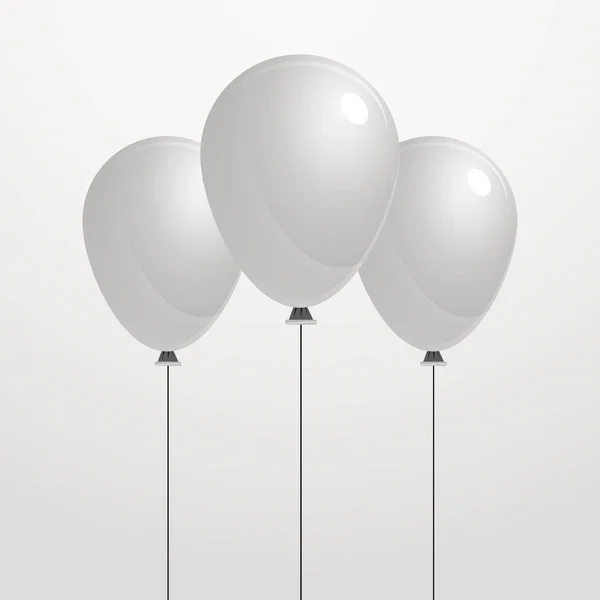 Ballon blanc blanc Mockup eps 10 illustration design — Image vectorielle