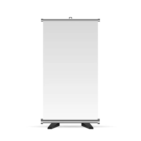 Roll Up Banner Stand no fundo limpo isolado eps 10 illustr — Vetor de Stock