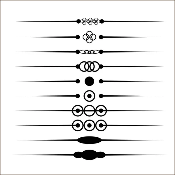 Web dividers set cidcle design eps 10 vector — Stock Vector