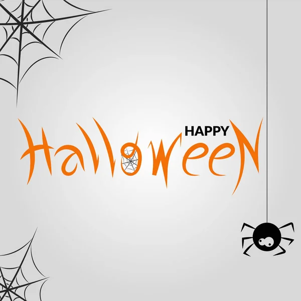 Feliz cartaz halloween com texto eps 10 vetor —  Vetores de Stock