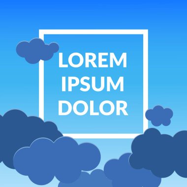 Eps 10 tasarım arka plan mavi bulutlar vektör