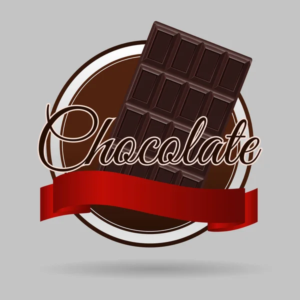 Vector illustratie label van chocolade vector EPS-10 — Stockvector
