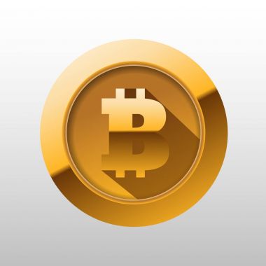 Bitcoin sembolü 3d tasarım vektör eps 10