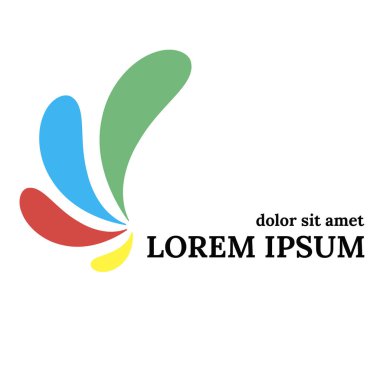 Logo yaratıcı renk tasarımı beyaz bg eps 10 üzerinde