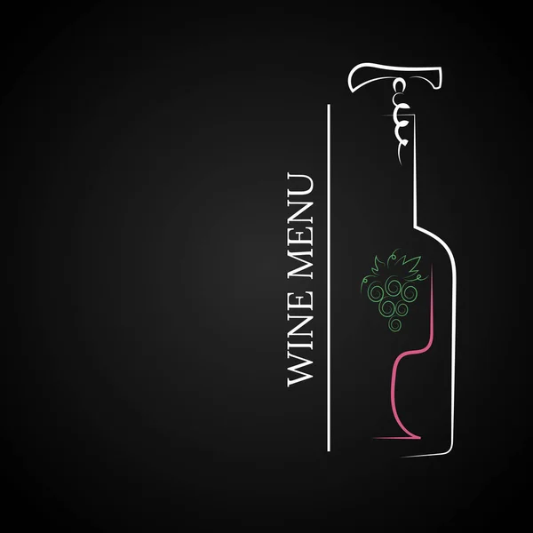 ワイン メニュー カード ライン プロジェクト eps 10 ベクトルのデザイン — ストックベクタ