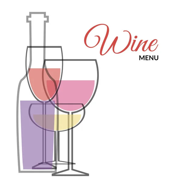 Carte de vin design eps 10 vecteur — Image vectorielle